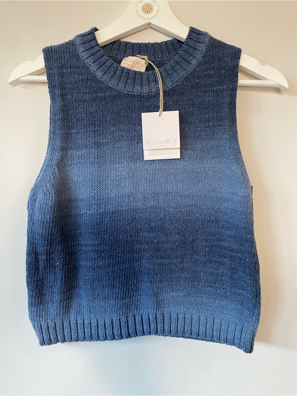 Blue Mus & Bombon Ombre Knit Sleeveless Sweater Vest
